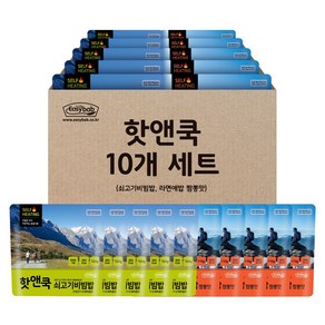 이지밥 핫앤쿡 라면애밥 짬뽕맛 110g x 5p + 쇠고기비빔밥 120g x 5p