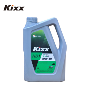 [KIXX] 디젤 엔진오일 Kixx HD1 CJ-4 (10W 40) 4L 고출력 대형트럭 고속버스용 킥스 지엑스칼텍스, 1개