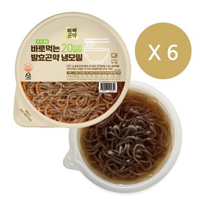 바로먹는 발효곤약 냉모밀 350g x 6팩, 6개