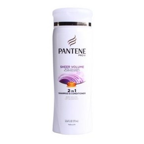 Pantene 투 인 원 샴푸 앤 컨디셔너 시어 볼륨, 375ml, 1개