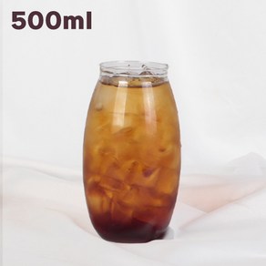 페트캔 500ml 항아리 투명 플라스틱 음료배달용 캔시머 공캔 100개