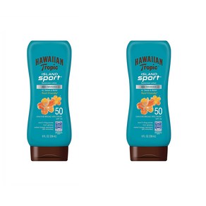 하와이안 트로픽 선스크린 로션 236ml 2팩 스포츠 SPF50 Hawaiian Topic Island Spot Sunsceen Lotion, 2개