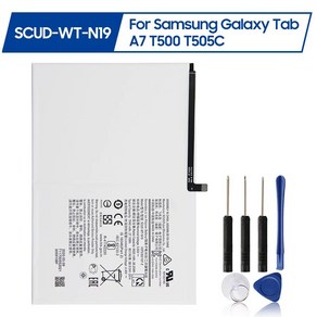 갤럭시 탭 교체용 태블릿 배터리 SCUD-WT-N19 충전식 A7 T500 T505C 7040mAh, 한개옵션0, 1개, 1개입