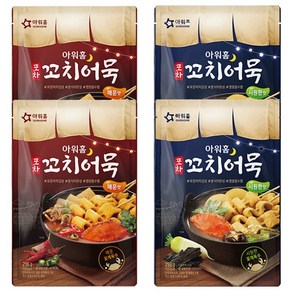 아워홈 포차 꼬치어묵 시원한맛 2 + 매운맛 2 / 오뎅탕 꼬지어묵, 296g, 4개