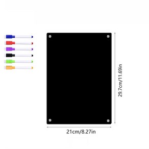 덕스훅 블랙 자석 냉장고 메모보드, 일반형