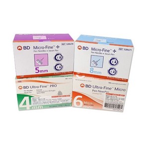 BD 인슐린 멸균주사침 4mm 5mm 6mm 8mm 인슐린주사바늘 펜니들 1박스 100개입, BD 인슐린 멸균주사침 4mm 5mm 6mm 8mm 인, 1개