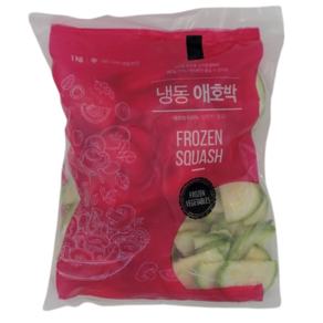 [얌얌마켓] 냉동 애호박 슬라이스 1kg (아이스박스 포함)