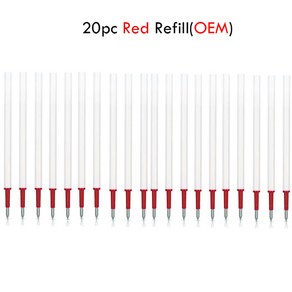 표준 리필 심 로터리 메탈 젤 펜 Pemec 스위스 리필 샤오미 사인 펜 파인포인트 쓰기 사무실 문구 용품 0.5mm, [27] 20 OEM Red Ink