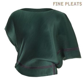 [FINE PLEATS] 피네 플리츠 언발란스 탑 딥 그린