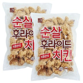 오뗄 순살 후라이드 치킨 1kgx2봉, 1kg, 4개