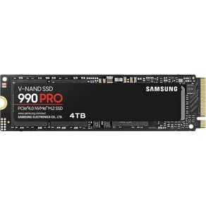 삼성 990 PRO NVMe M 2 SSD 4TB 방열판없음 PCIe 4 게임 및 비디오 편집용 MZ-V9P4T0BW [관부가세포함], 990 PRO_4TB