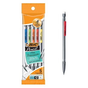 BIC 엑스트라 프리시전 샤프 0.5mm 5개입, 5 Count (Pack of 1)