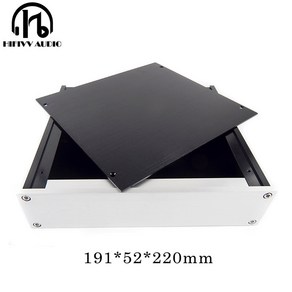 헤드폰 앰프용 알루미늄 C 쉘 섀시 프리앰프 PSU 케이스 191x52x220mm, 한개옵션0