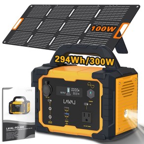 발전기 접이식 태양광 패널 100W 294Wh 및 패널을 갖춘 300W 피크 600W/294Wh 휴대용 발전소, [01] 294Wh 300W 100W Sola