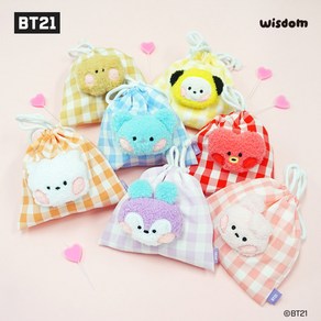 BT21 minini 페이스 파우치 방탄굿즈 주머니 가방