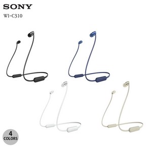 SONY 소니 Bluetooth 무선 이어폰 WI-C310 블루투스이어폰, 화이트