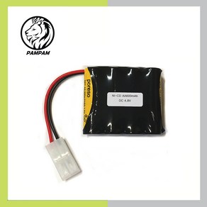 PORESO 4.8V AA 600mAh KEP-2P 니카드 Ni-CD RC 배터리, 1개