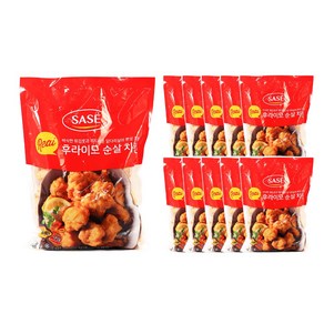 푸드올마켓_ 사세 리얼 후라이드 순살치킨 1kg /냉동 한박스 (1kg x 10ea), 10개