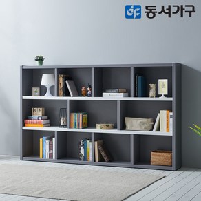 동서가구 뉴크리미 3단 2000 와이드 전면 책장 DF644816, 화이트