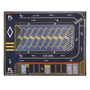 GHSHOP 1:32 주차 매트 모델 자동차 다이 캐스트 미끄럼 방지 교통 놀이 매트 지하 차량 장면 다이, 140CMX110CM, 옷감, 스타일 D, 1개