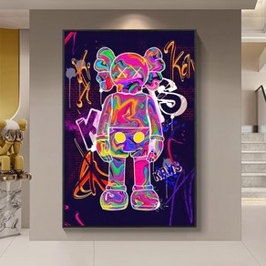 베어브릭그림 액자 포스터 kaws 노래방 대형 네온사인 장식그림 베어브릭1000프로 400프로 피규어