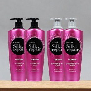 엘라스틴 실크리페어 샤이닝골드 샴푸 550ml 2개+컨디셔너 550ml 2개, 2개