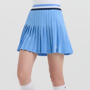 [클리브랜드 골프] 전체 잔플리츠 허리밴딩 컬러배색 여성 골프큐롯 블루_CGWSK42687BL