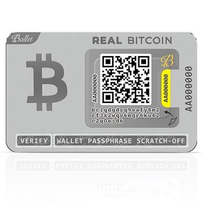 Ballet REAL 비트코인 Bitcoin BTC 가장 쉬운 암호화 콜드 스토리지 카드 안전한 다통화와 NFT를 지원하는 암호화페 하드웨어 지갑 1장 비트코인1개