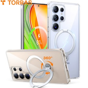 토라스 360도 회전식 링스탠드 마그네틱 맥세이프 충격 방호 휴대폰 케이스
