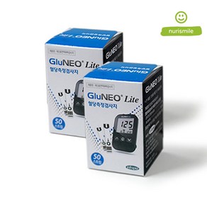 GluNEO Lite 빠른측정 혈당측정검사지 50개입 / 깔끔 가이드 침, 1개