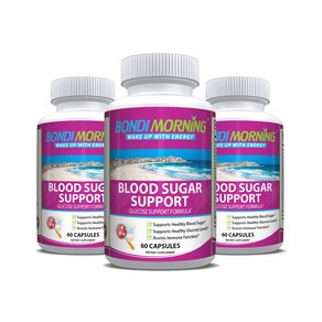 Bondi Moning Blood Suga Suppot Supplement Biotin Chomium & Cinnamon (3 x Bottle Pack), 3개, 60정