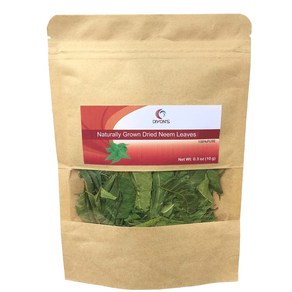 Natually Gown whole ai died neem leaves 0.3 oz (10 g) 자연적으로 재배된 자연 건조된 님 잎 10g(0.3oz), 1개, 10g