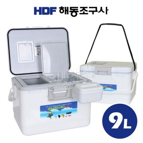 HDF 해동 멀티 싱싱 아이스박스 9L HB-1117 소형 낚시 쿨러 9리터 쭈꾸미 호래기 한치, 1개