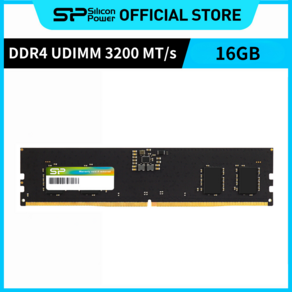 실리콘파워 Silicon Powe DDR4-3200 PC4-25600 UDIMM 데스크탑용 램 패키지 메모리 RAM, 16GB, 1개