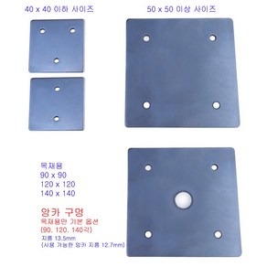 아연도금 조립식 사각파이프 일자(-자) 사각1면 평코너쇠 조인트 2-115 (50각), 50 x 50 x 3T, 50 x 50 x 3T, 1개