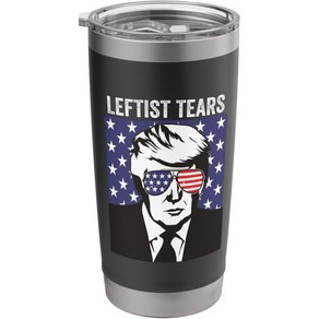 Leftist Teas 텀블러 미국 우파 보수 590ml 20oz 트럼프 좌파의눈물, Black, 20 oz