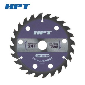 HPT 목재용 원형톱날 SB-W140 절단석 5.5인치