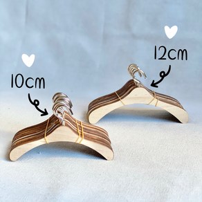 4cm/6cm/7.5cm/8.5cm/10cm/12cm 옷걸이 10개 브라이스 파올라레이나 베이비돌, 12cm