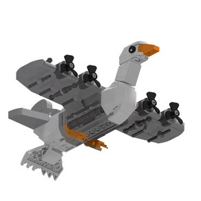 MOC 봄봄비니 구지니 거위 밈 캐릭터 모형 300PCS+ 키덜트 호환 나노 블록 꿈꾸는다락방, 1개
