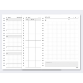 3P바인더 A5 신앙노트(50매/QT 기도 설교) 20공 다이어리 바인더 속지