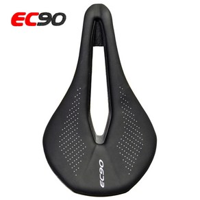 EC90 자전거 좌석 안장 MTB 도로 자전거 안장 산악 자전거 경주 안장 PU 통기성 소프트 좌석 쿠션 블랙, 하나, 보여진 바와 같이, 1개