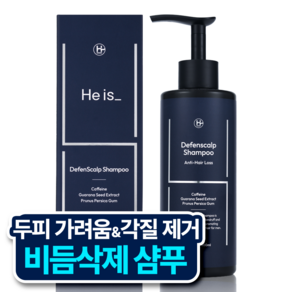 히이즈 디펜스칼프 두피가려움 & 비듬각질 제거 쿨링 샴푸, 1개, 500ml