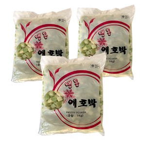 된장찌개 볶음용 냉동 애호박 다이스1kg, 다이스1kg 3개, 1세트