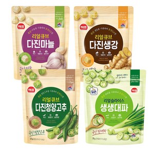 사조해표 리얼큐브 2+2 골라담기 (리얼큐브 다진마늘 2봉 + 리얼큐브 다진생강 2봉), 1세트, 23g