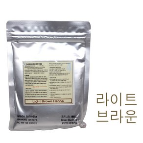 은색봉투포장~ 색상[라이트브라운] 플로라 실크 헤나 파우더 염색약 100g, 라이트브라운, 1개