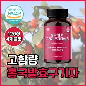 웰데이즈 홍국 발효 구기자 정 1000mg, 2개, 60정