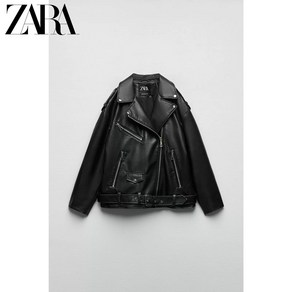 ZARA 자라 에코 레터 오버핏 라이더 자켓