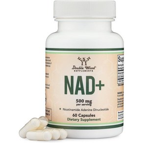 더블우드 NAD+니코틴 아미드 리보사이드 500mg NR 60캡슐, 1개, 60정