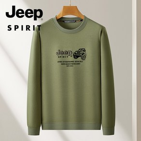 JEEP SPIRIT 남성 봄 가을 라운드넥 맨투맨 캐주얼 긴팔 티셔츠 JPHJ03A18092