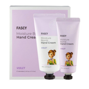 FASCY 파시 new Lavende Scented Moistuizing Hand Ceam 핸드크림 바이올렛 40ml + 80ml, 2개